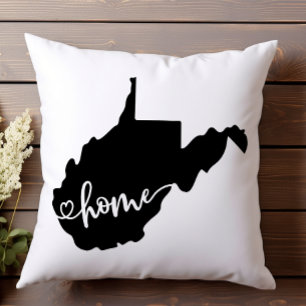 Coussin Home State Outline Heart West Virginia