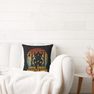 Coussin HOME SWEET HAUNTED HOME drôle halloween