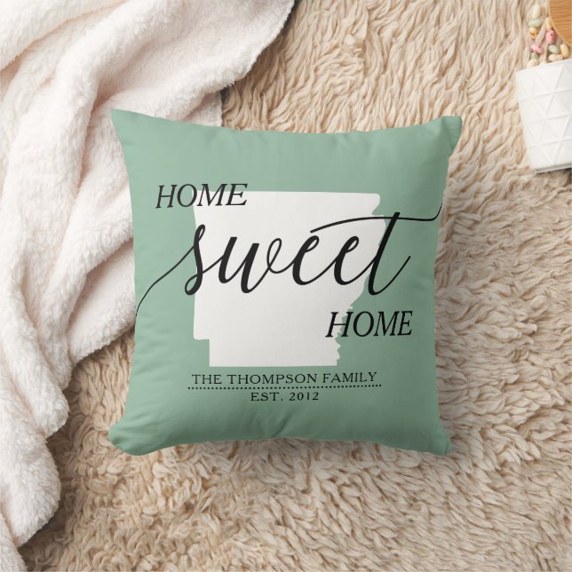 Coussin Home Sweet Home Arizona State Nom de famille (Couverture)
