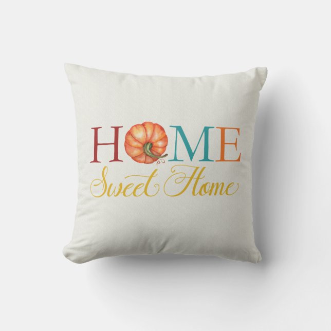 Coussin Home Sweet Home Citrouille (Recto)