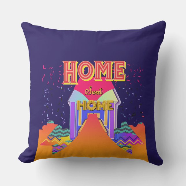Coussin Home Sweet Home Dk Blue (Recto)