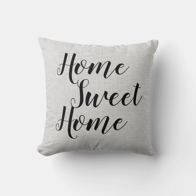 Coussin Home Sweet Home Élégant rustique Pays Agritourisme (Recto)