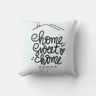 Coussin Home Sweet Home – Handwritten Pillow Design