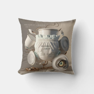 Coussin Hommage 3D de coeur : Travail vu et célébré