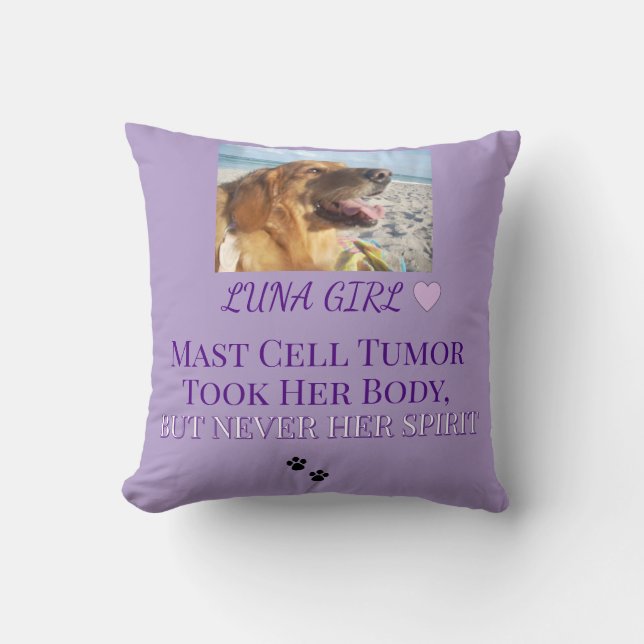 Coussin Hommage à l'Esprit Violet des Cellules Mastocytair (Recto)