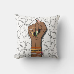 Coussin Hommage au Mois de l'Histoire des Noirs : Main de