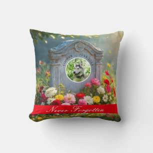 Coussin Hommage aux animaux de compagnie en pierre à tête