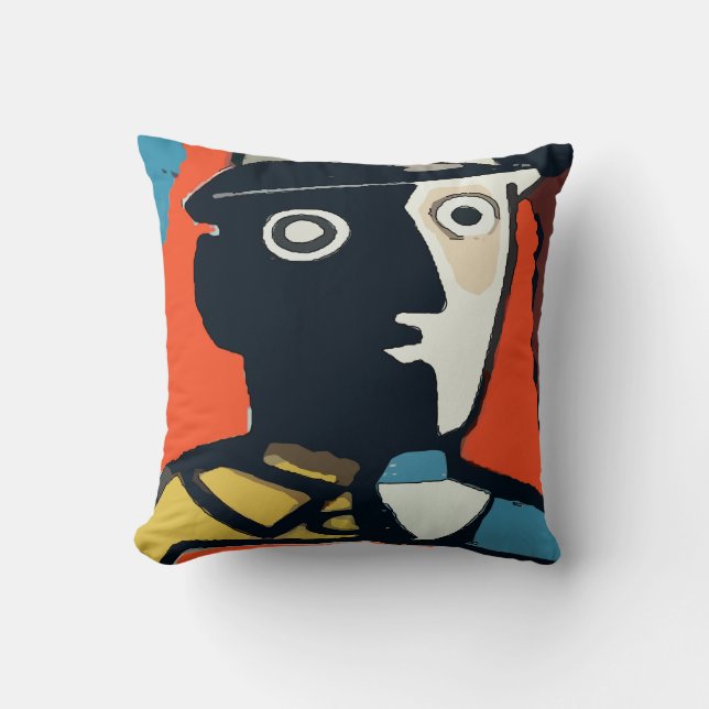 Coussin Homme Abstrait, (Recto)