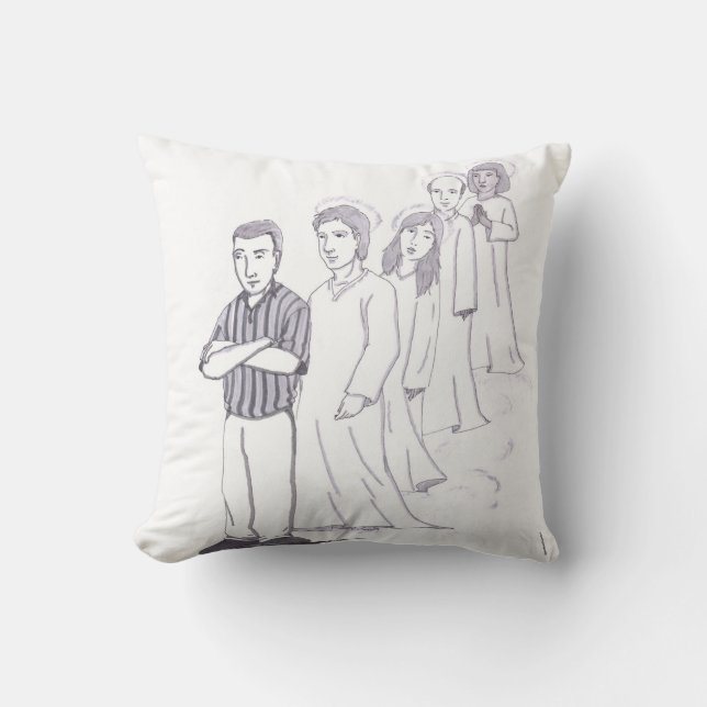Coussin Homme adulte debout les bras croisés devant (Recto)