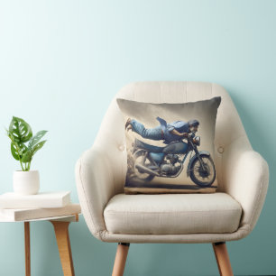 Coussin Homme casse-cou sur un vélo tout terrain