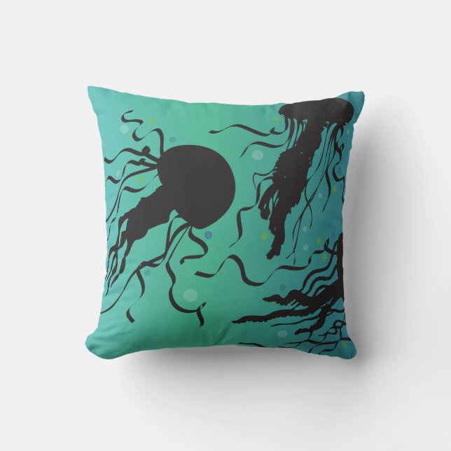 Coussin HOMME DE GUERRE JELLYFISH Cool Blue Thaillow Pillo (Recto)