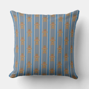 Coussin Homme de pain d'épices amusant et fantaisiste