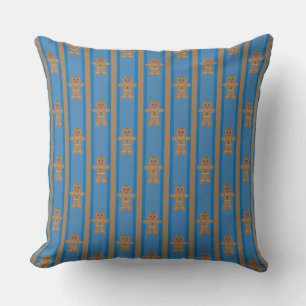 Coussin Homme de pain d'épices amusant et fantaisiste