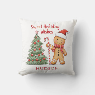 Coussin Homme de pain d'épices de Père Noël Christmas