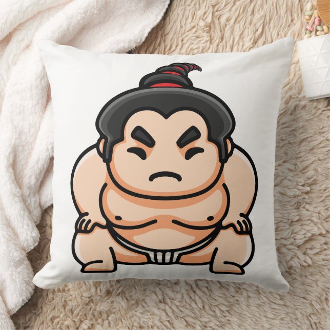 Coussin Homme de sumo japonais drôle (Couverture)