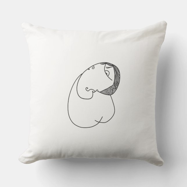 Coussin Homme homme personnage de l'art contemporain (Recto)