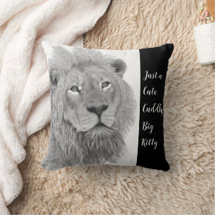 Coussin Homme Lion Africain Juste un mignon Cudly Big Kitt