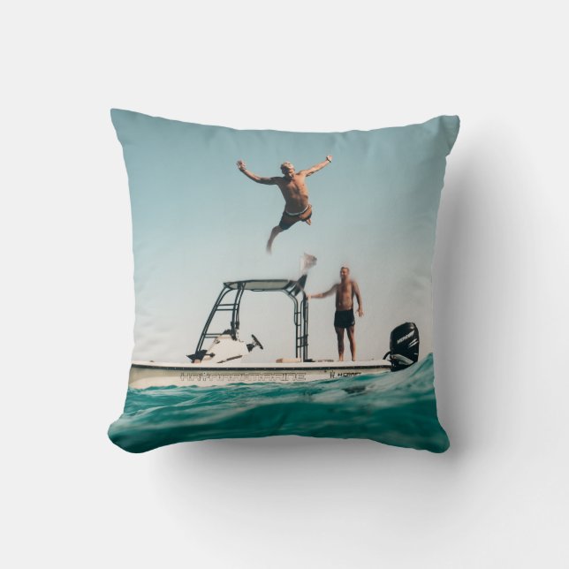 Coussin Homme plongée en piscine (Recto)