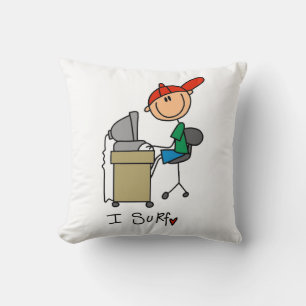 Coussin Homme Stick Figure Navigateur Web
