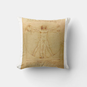 Coussin Homme vitruvien par Leonardo da Vinci