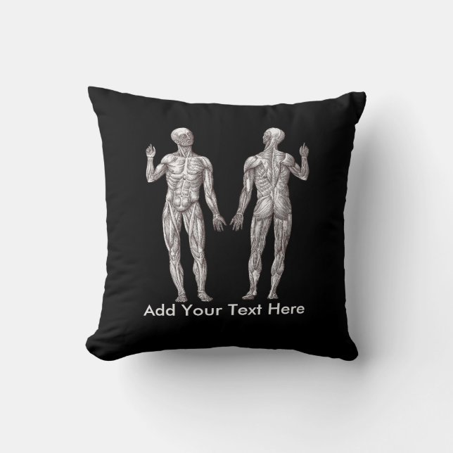 Coussin Hommes de muscle - anatomie du système musculaire (Recto)