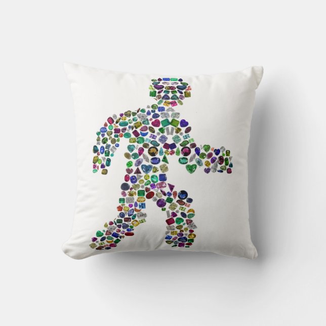 Coussin Hommes en mouvement (Recto)