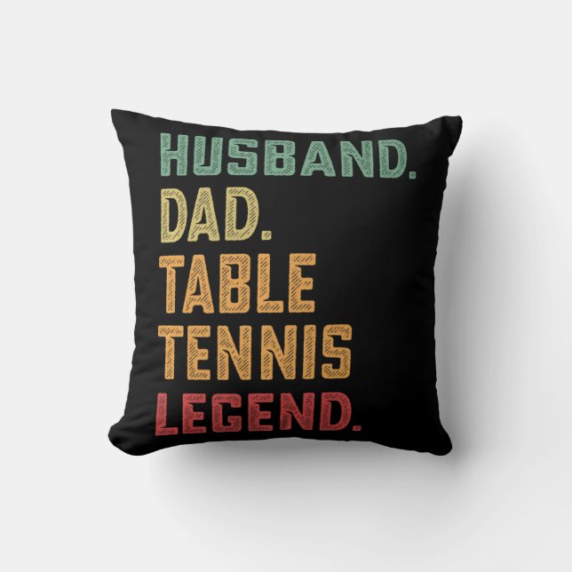 Coussin Hommes mari papa de table de tennis de table légen (Recto)