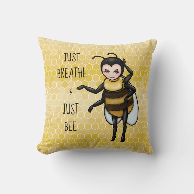 Coussin Honey Bee Respire & Just Bee (Recto)