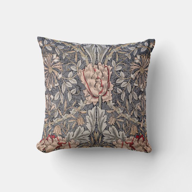Coussin Honeysuckle Print (par William Morris) (Recto)