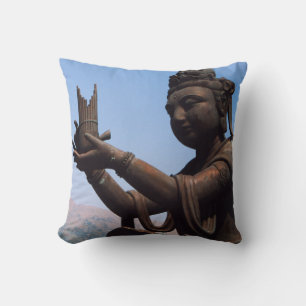 Coussin Hong Kong, île de Lantau, monastère de Po Lin