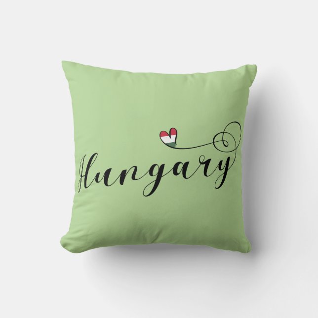 Coussin Hongrie Coeur, Hongrois (Recto)