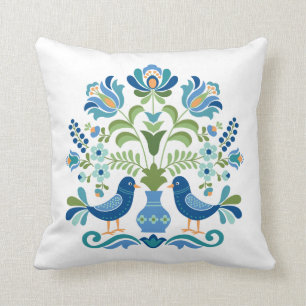 Coussin Hongrois Design Blue Birds