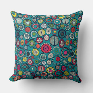 Coussin Honolulu hops bleu