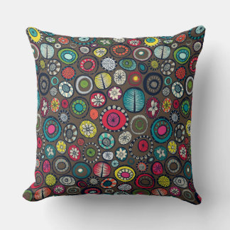 Coussin Honolulu hops brun