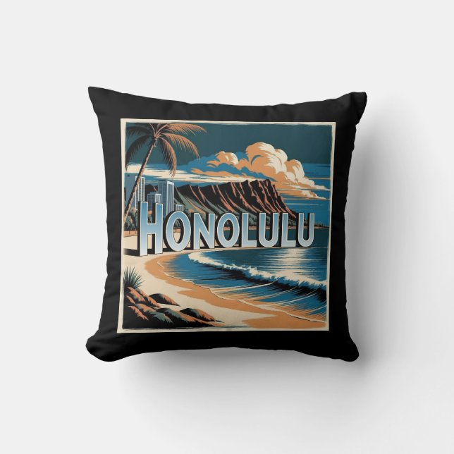 Coussin Honolulu O’aho Hawaii (Recto)