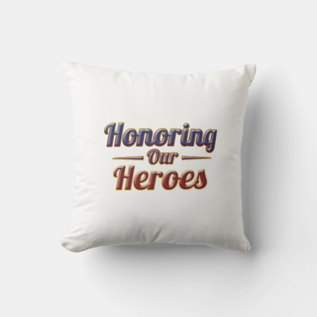 Coussin Honoring Our Heroes / Cojín Día de los Caídos (Recto)