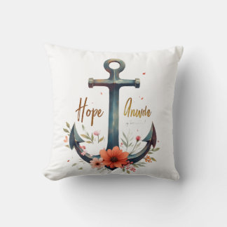 Coussin Hope Ancres the Soul - Luxurious Christian Artwor