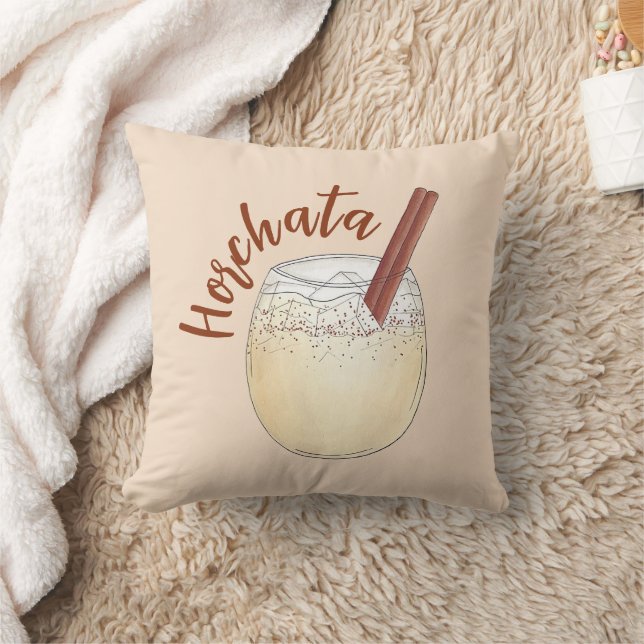 Coussin Horchata Orxata Mexican Spanish Beverage Drink (Couverture)