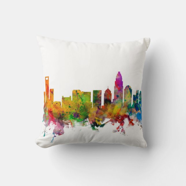 Coussin Horizon de Charlotte la Caroline du Nord (Recto)