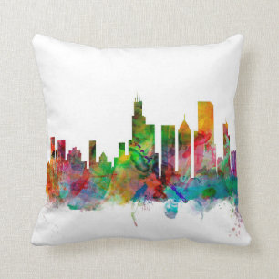 Coussin Horizon de Chicago l'Illinois