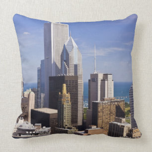 Coussin Horizon de Chicago regardant vers le lac Michigan