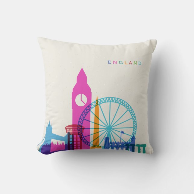 Coussin Horizon de l'Angleterre (Recto)