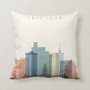 Coussin Horizon de ville de Cape Town, Afrique  
