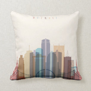 Coussin Horizon de ville de Detroit, Michigan