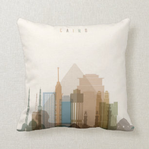 Coussin Horizon de ville du Caire, Egypte