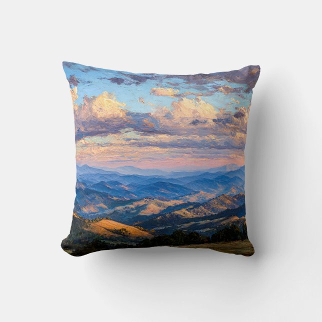 Coussin Horizons bleus infinis (Recto)