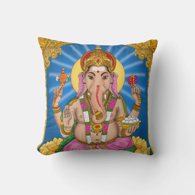 Coussin Horloge Ganesha (Recto)