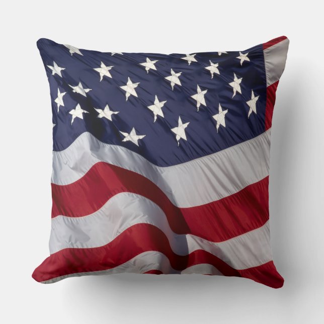 Coussin Horloge murale drapeau américain (Recto)