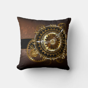 Coussin Horloge Steampunk avec des engrenages anciens