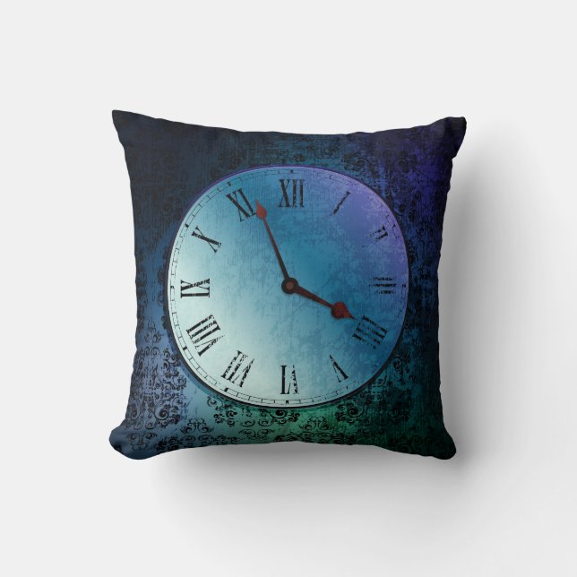 Coussin horloge vintage (Recto)